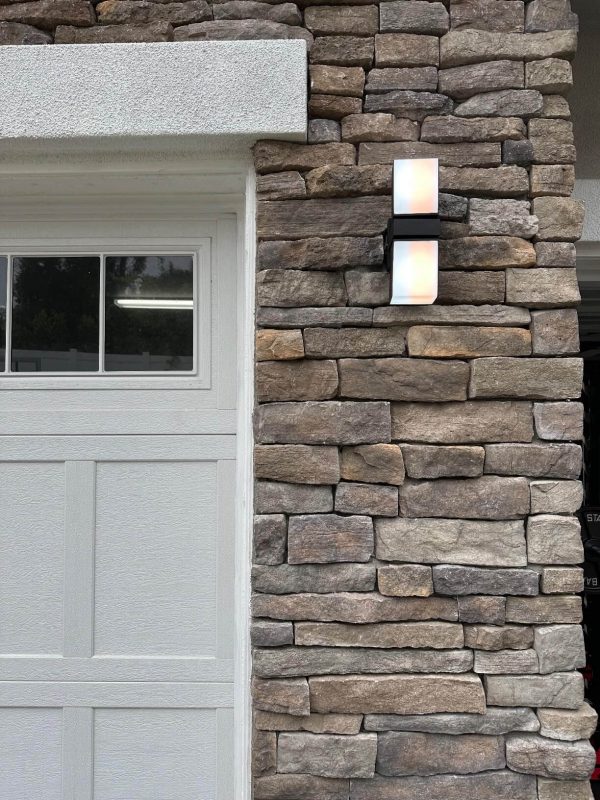 3. Smart RGBW Porch Lights Black Exterior Wall Lighting, WiFi App Control