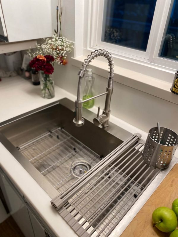 3. OWOFAN Touchless Kitchen Faucet with Pull Down Sprayer LED Light