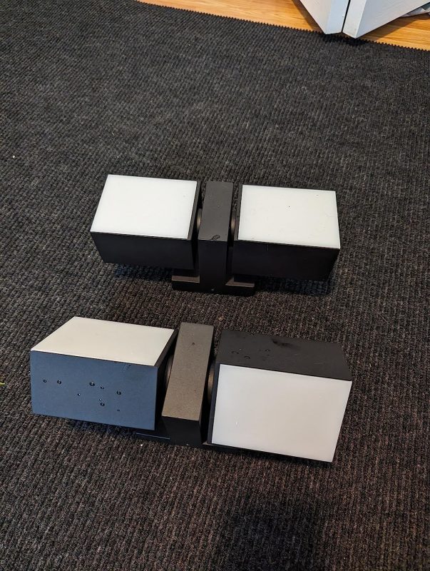 3. Smart RGBW Porch Lights Black Exterior Wall Lighting, WiFi App Control