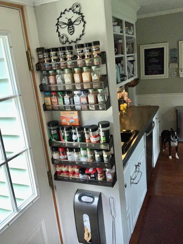 3. 3 Tier Wall Mounted Storage Rack Hanging Shelf for Kitchen Cabinet Cupboard