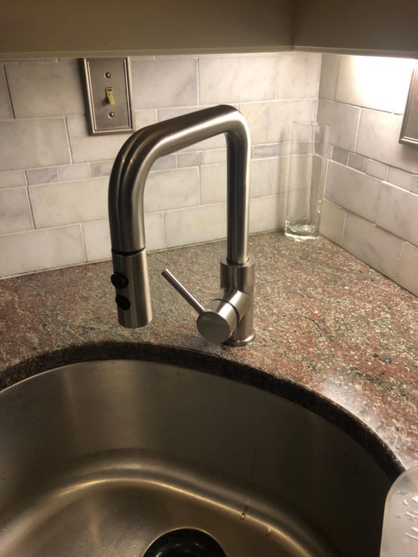 2. Kitchen Faucet with Pull Down Sprayer and Soap Dispenser