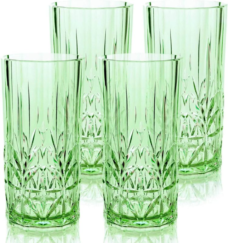 1. BELLAFORTE Tritan Tall Shatterproof Tumblers, Set of 4, 18oz