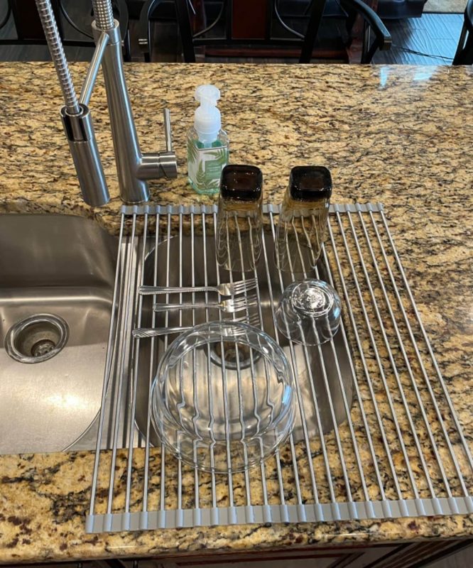 7. EMBATHER Over-Sink Roll Up Dish Drying Rack