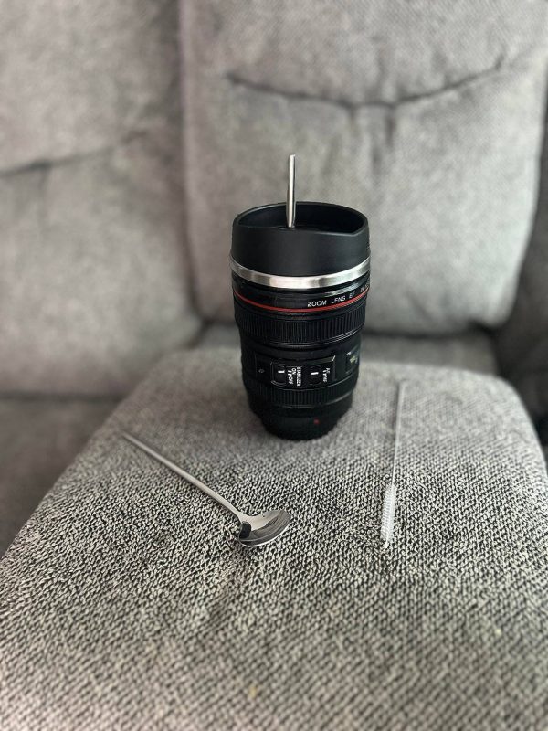 7. POXIWIN Camera Lens Coffee Mug