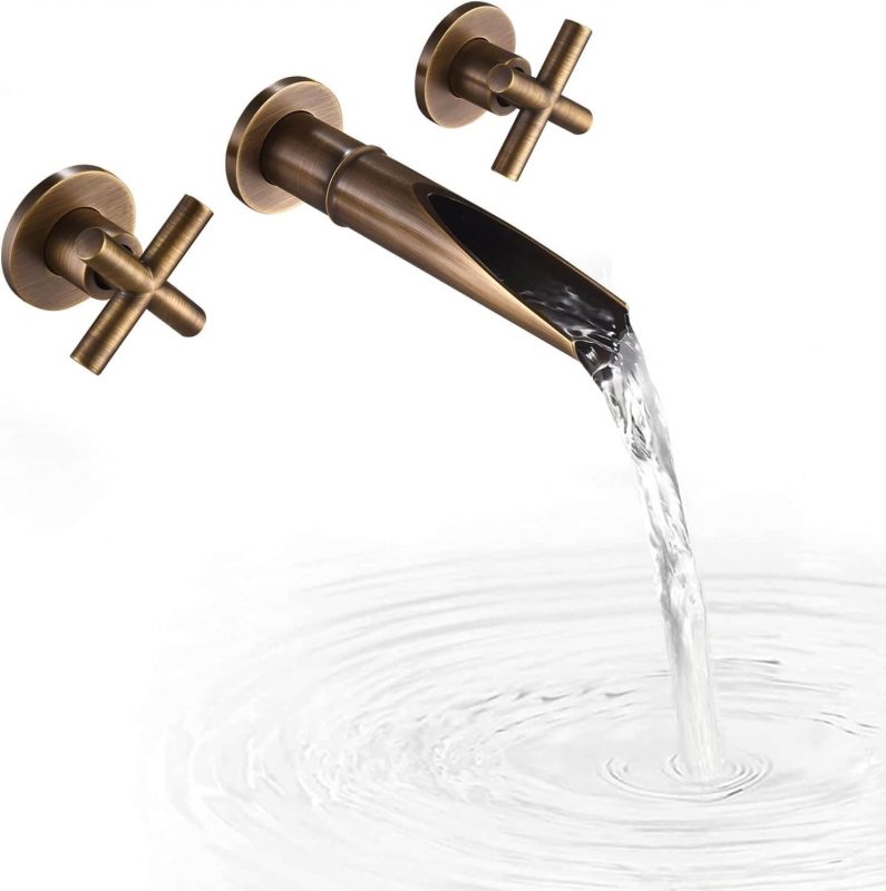 7. Kuningan Wastafel Basin Mixer Keran Termasuk Katup Kasar