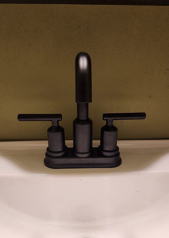 1. Contemporary Black Sink Faucet for Countertop 3 Holes