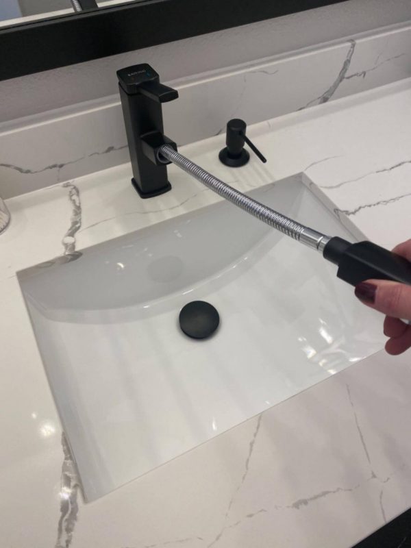 1. Matte Black Bathroom Faucet Single Hole Basin Mixer Tap