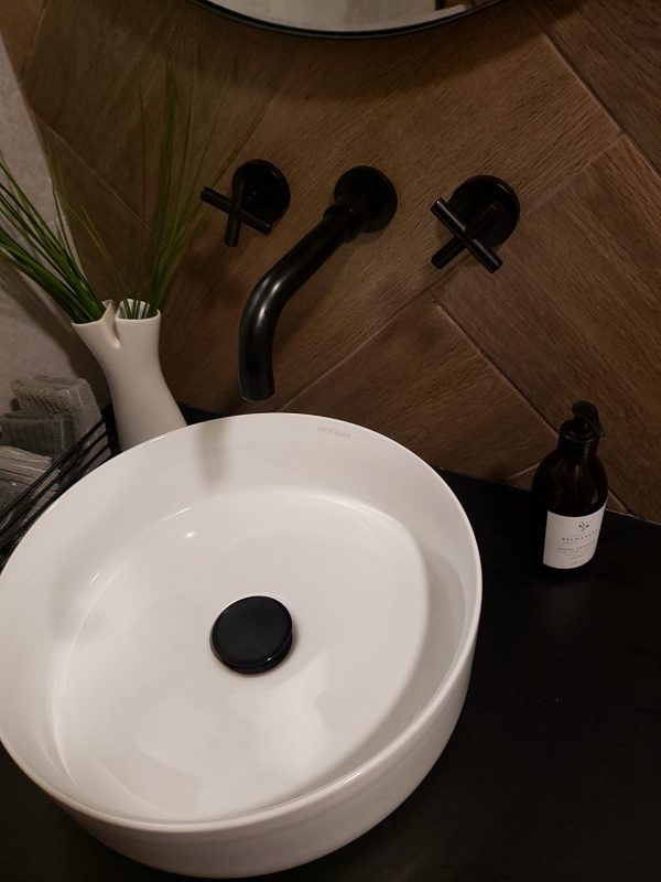 1. Bathroom Wall Mounted Faucet, Dual Cross Handle Toilet Vanity