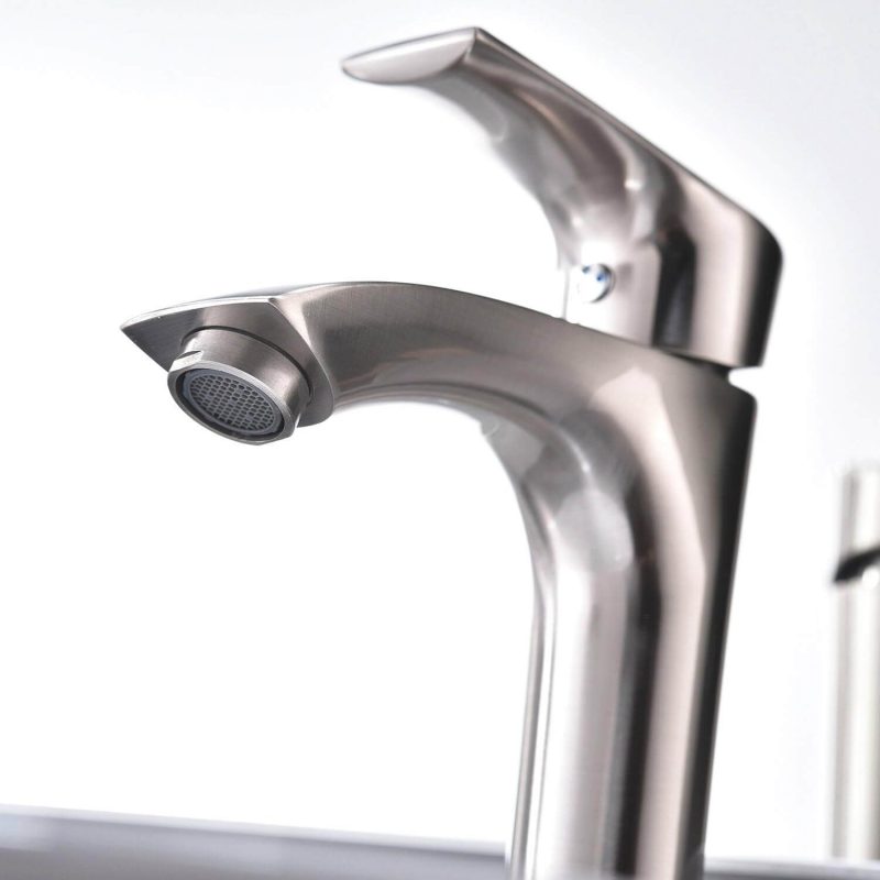 2. Brushed Nickel Vanity Bathroom Faucet, Basin Mixer Tap