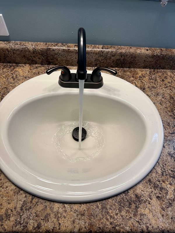 7. FRANSITON 4 Inch 2 Handle Lead Free Bathroom Sink Faucet