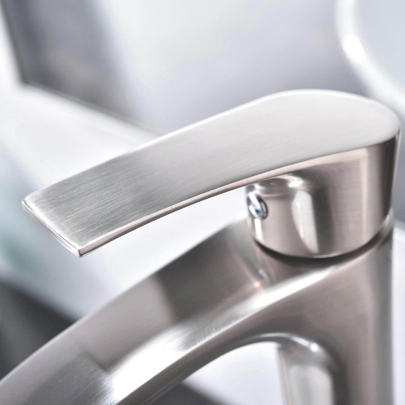 2. Brushed Nickel Vanity Bathroom Faucet, Basin Mixer Tap