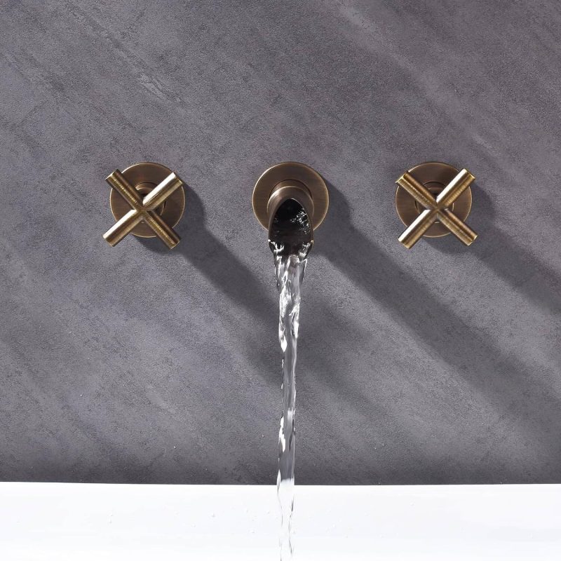 7. Kuningan Wastafel Basin Mixer Keran Termasuk Katup Kasar