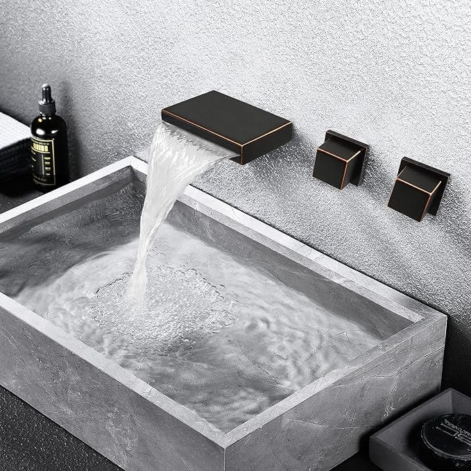4. Waterfall Faucet Vanity Vessel Sink Faucet, Oil Rubbed Bronze