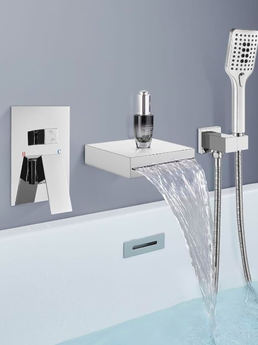 7 Wall Mounted Bathtub Faucets with Hand Shower