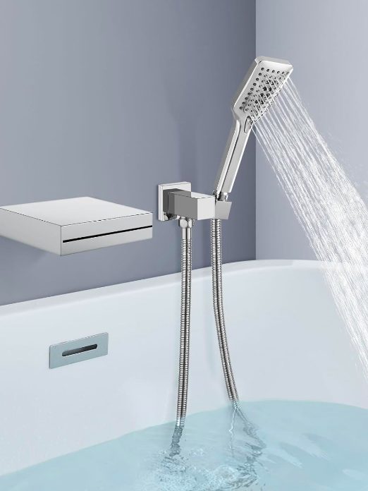 7 Wall Mounted Bathtub Faucets with Hand Shower