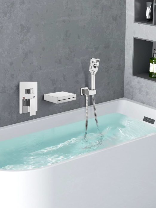 7 Wall Mounted Bathtub Faucets with Hand Shower