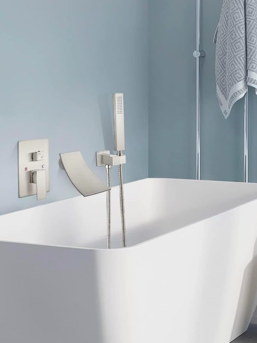6. Single Handle Bathroom Tub Filler Rugged Valve Shower Kit