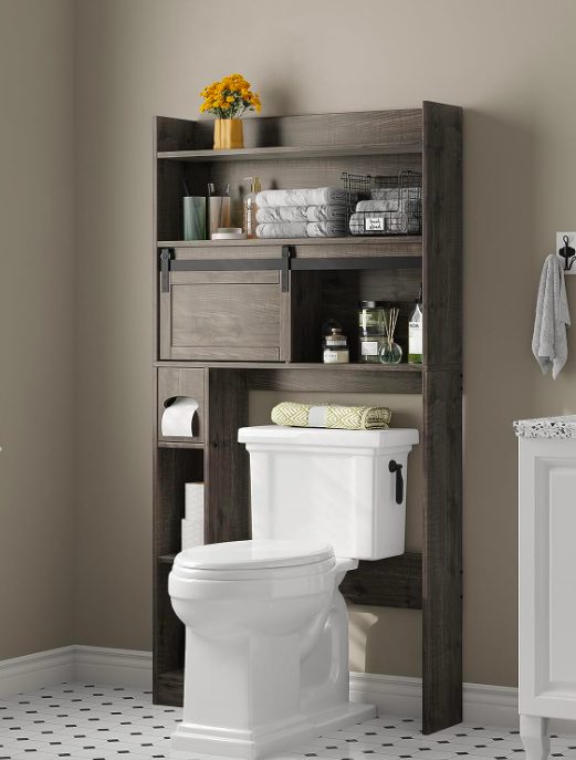 6. Cabinet with Sliding Barn Door for Bathroom, Washroom
