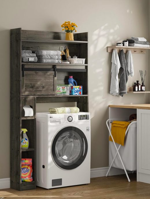 6. Cabinet with Sliding Barn Door for Bathroom, Washroom