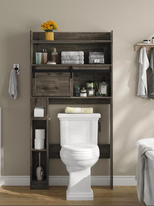 6. Cabinet with Sliding Barn Door for Bathroom, Washroom