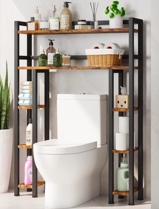 7. Homeiju Over the Toilet Storage Cabinet with Toilet Paper Holder Stand
