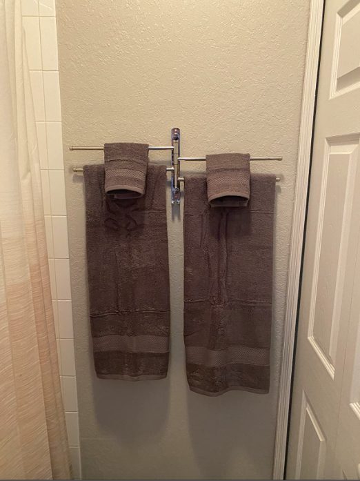 6. Bathroom Towel Rack 4 Arm Swivel Towel Holder