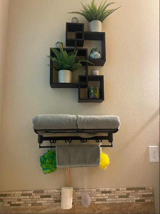 2. Wall Mounted Multifunctional Folding Towel Holder and Rack Hook