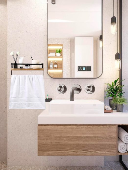 5. Wall Towel Rack for Rolled Towels, 3 Tier Wine Towel Storage Organizer