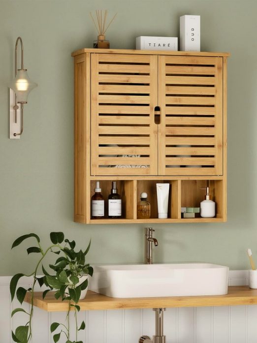 Natural Wood Bathroom Cabinets