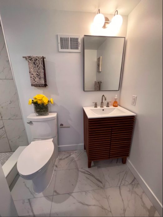 1. Bathroom Vanity in Walnut