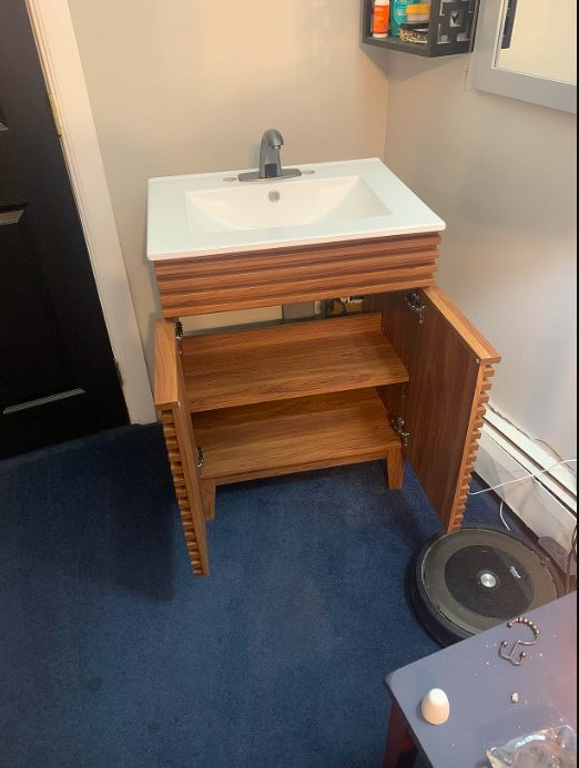 1. Bathroom Vanity in Walnut