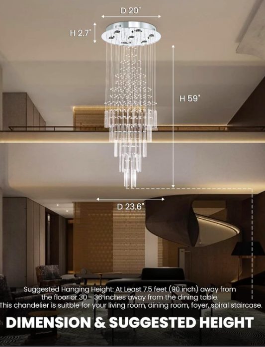 3. 7PM High Ceiling Entryway Foyer Pendant Light 3. 7PM High Ceiling Entryway Foyer Pendant Light
